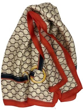 Designer Inspired Monogram Print Large Scarf Square Hair Neck Bag Wrap